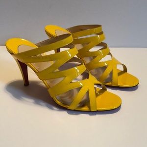 Christian Louboutin Patent Leather Yellow Sandals